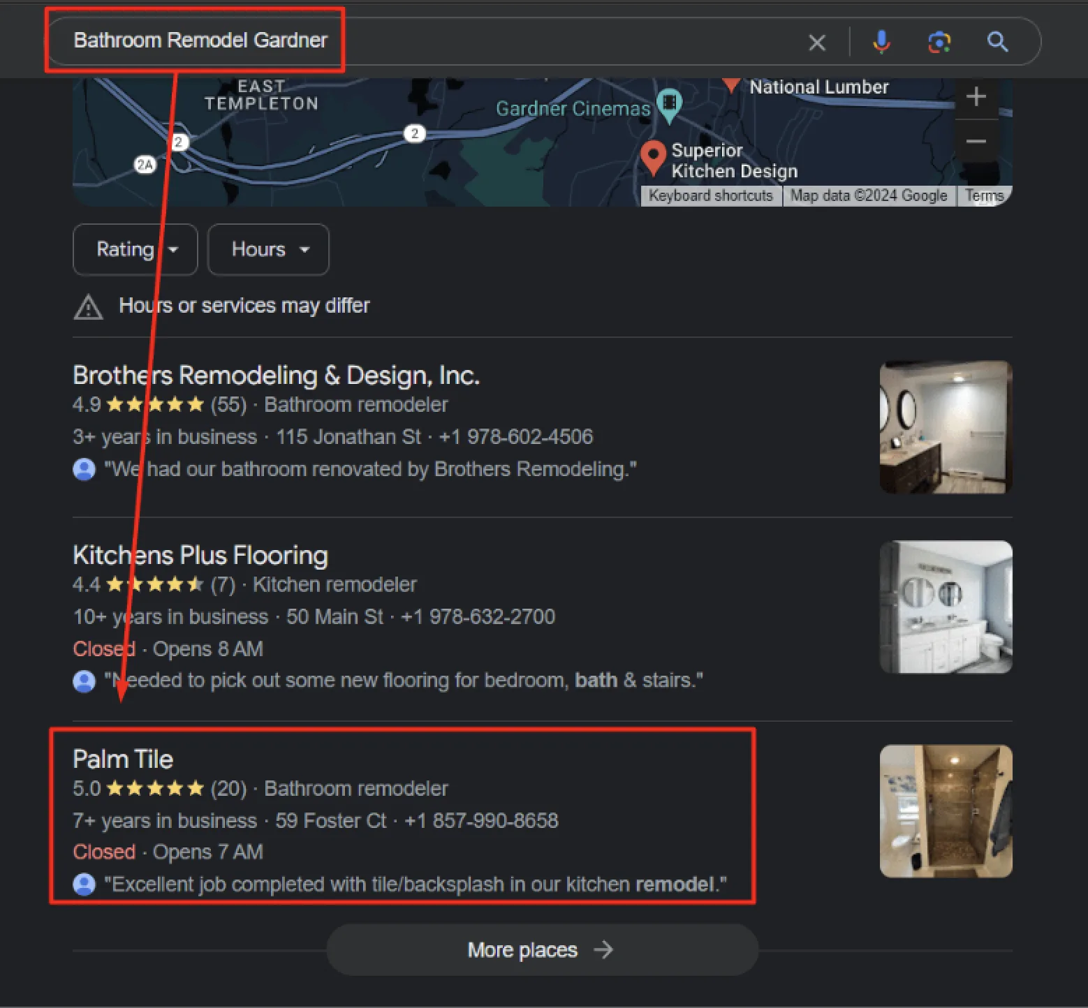 Pack local Google Maps — Position #1